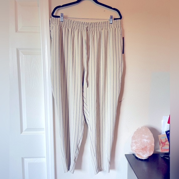 NWT NYCC Striped Business Casual Pants Size 2X - Picture 1 of 5